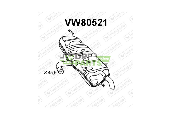 Tlumič VOLKSWAGEN - 1K6253609D 1K6253609E 5K6253609D