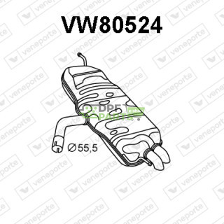 Tlumič VOLKSWAGEN - 1T0253609AE 1T0253609AL 1T0253609C