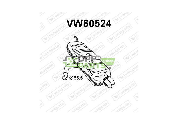 Tlumič VOLKSWAGEN - 1T0253609AE 1T0253609AL 1T0253609C