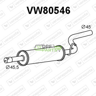 Tlumič VOLKSWAGEN - 2K0253209 2K0253209M 