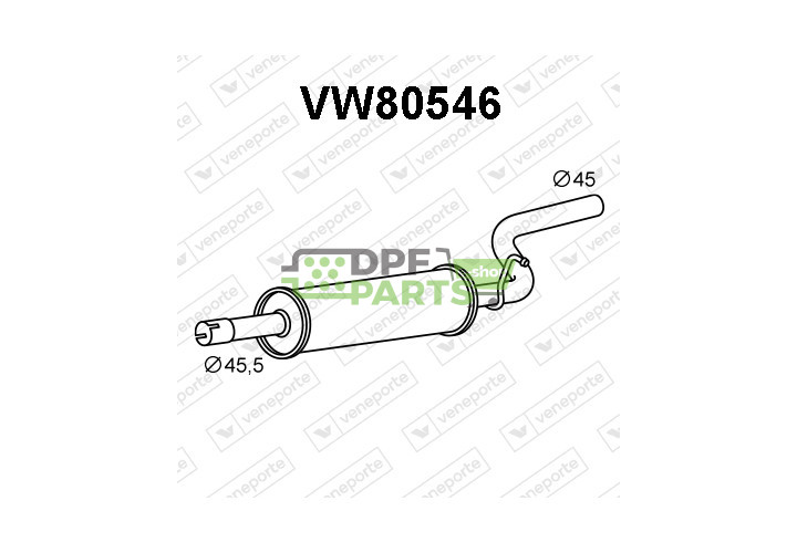 Tlumič VOLKSWAGEN - 2K0253209 2K0253209M 