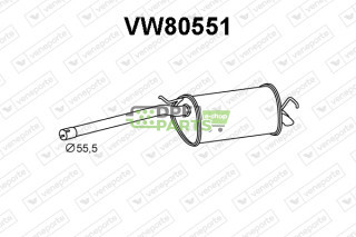 Tlumič VOLKSWAGEN - 2K0253609C 2K0253609F 2K0253609K