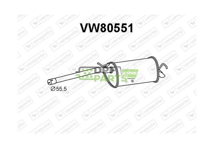 Tlumič VOLKSWAGEN - 2K0253609C 2K0253609F 2K0253609K