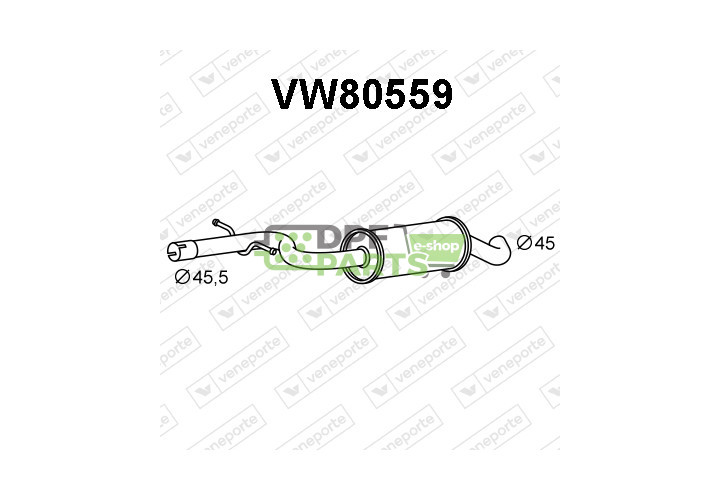 Tlumič VOLKSWAGEN - 1K0253209A 1K0253209T