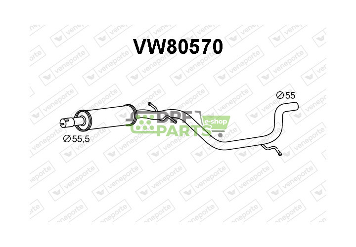 Tlumič SKODA / VOLKSWAGEN - 1K0253209L 1Z0253181F