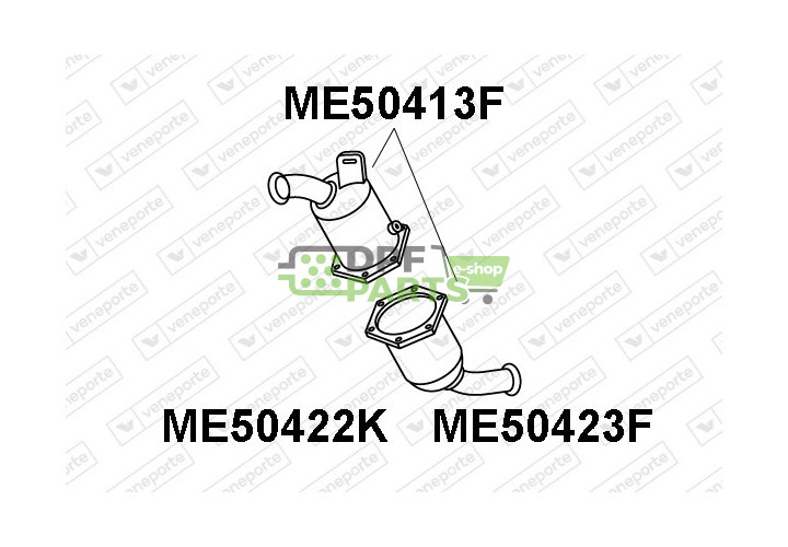 Filtry pevných částic DPF MERCEDES - 2034908314