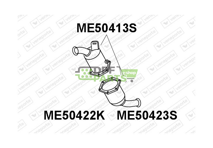Filtry pevných částic DPF MERCEDES - 2034908314