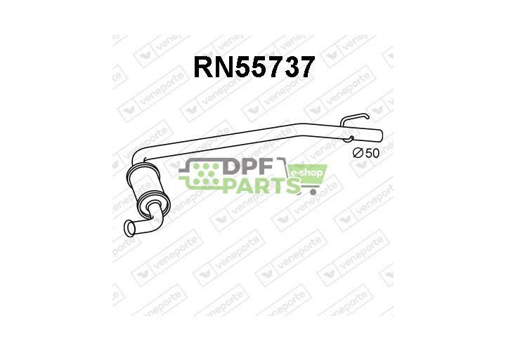 Tlumič NISSAN / OPEL / RENAULT / VAUXHALL - 2020000QAA 5854220 8200048491
