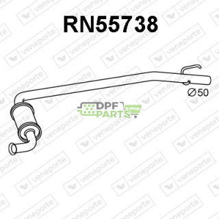 Tlumič NISSAN / OPEL / RENAULT / VAUXHALL - 2020000QAB 5854221 8200048492
