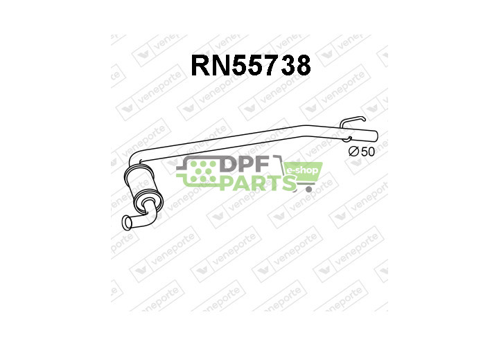 Tlumič NISSAN / OPEL / RENAULT / VAUXHALL - 2020000QAB 5854221 8200048492