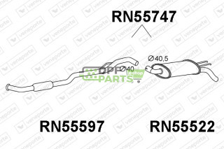 Tlumič RENAULT - 7700416501-TWO PARTS 7700432250-TWO PARTS 
