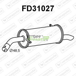 Tlumič FIESTA VI 1.0i/Turbo H 09/12-08/19 - 1786208 1786210 1801943 1837749 1845501 1884668 1891375 2180150
