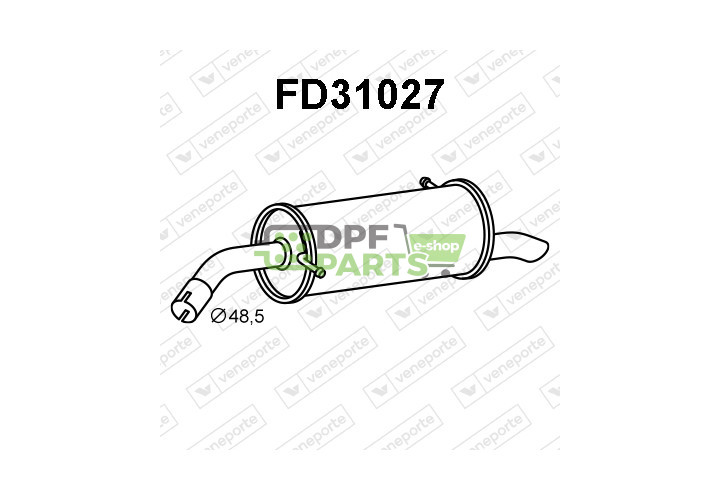 Tlumič FIESTA VI 1.0i/Turbo H 09/12-08/19 - 1786208 1786210 1801943 1837749 1845501 1884668 1891375 2180150