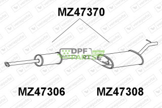 Tlumič MAZDA 3 1.4/1.6i H/B 10/03-06/09 - Z60140300C Z60140300D Z60140300D Z60140300E Z60140300 Z60440300A Z60440300B Z61540300