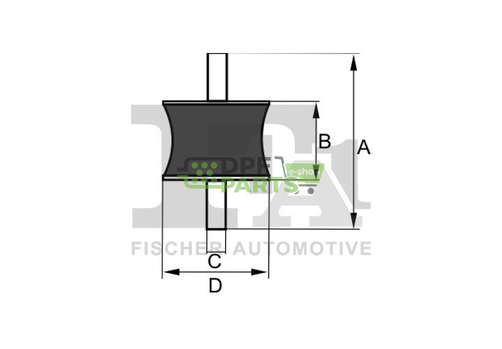 Rover wieszak gumowy - 453-701 F1