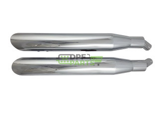 Tłumiki przelotowe TRIUMPH Thunderbird 1600/1700 - cieki rant ścięty w dół, średnica Ø 101,6 mm