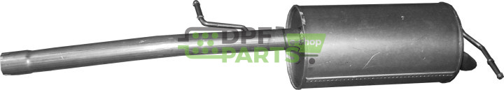 Tłumik końcowy VW Caddy Maxi 1.6i, Polmo 30.004 A, OE 2K3253609