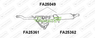 Koncový tlumič výfuku FIAT - 7625980 7657985 7658570