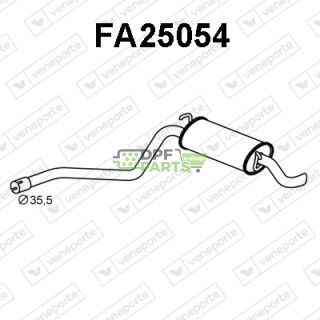 Koncový tlumič výfuku FIAT - 50030236 71765082 7697379