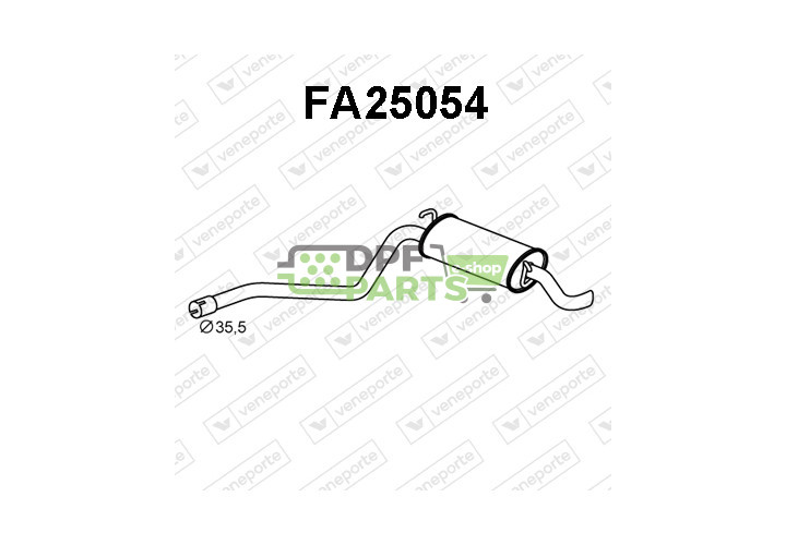 Koncový tlumič výfuku FIAT - 50030236 71765082 7697379