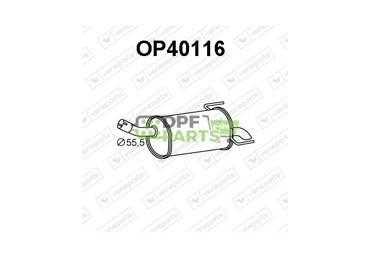 Tlumič OPEL / VAUXHALL - 13195995 13263387 5852474