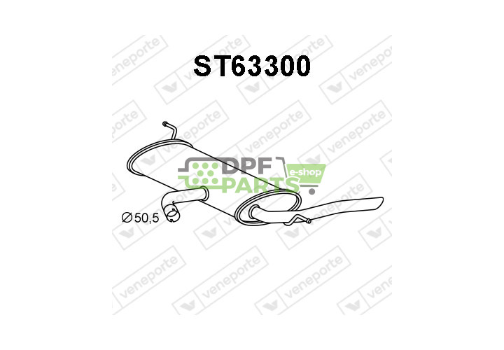 Tlumič SEAT - 5P0253181AL 5P0253181BA 5P0253181BF