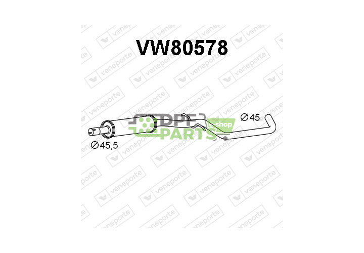 Tlumič VOLKSWAGEN - 1K0253209 1K0253209BD 1K0253209CP