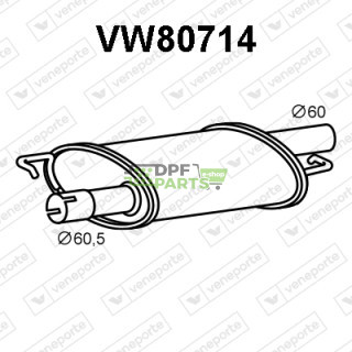 Tlumič VOLKSWAGEN - 7E0253209C 7H0253209 7H0253209Q