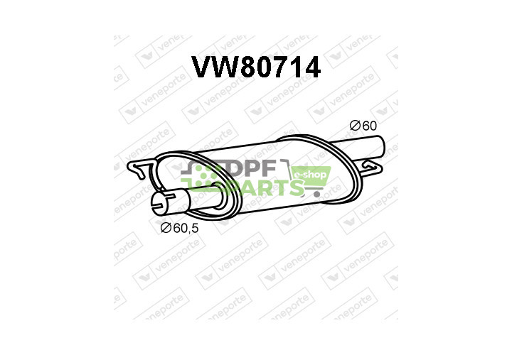 Tlumič VOLKSWAGEN - 7E0253209C 7H0253209 7H0253209Q
