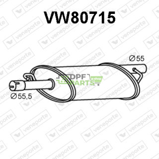 Tlumič VOLKSWAGEN - 7H0253209B 7H0253209R 7J0253209