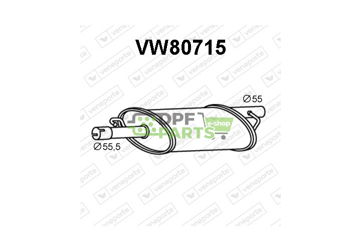 Tlumič VOLKSWAGEN - 7H0253209B 7H0253209R 7J0253209