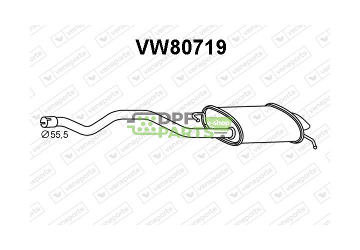 Tlumič VOLKSWAGEN - 7H0253609AC 7H0253609AH 7H0253609AS