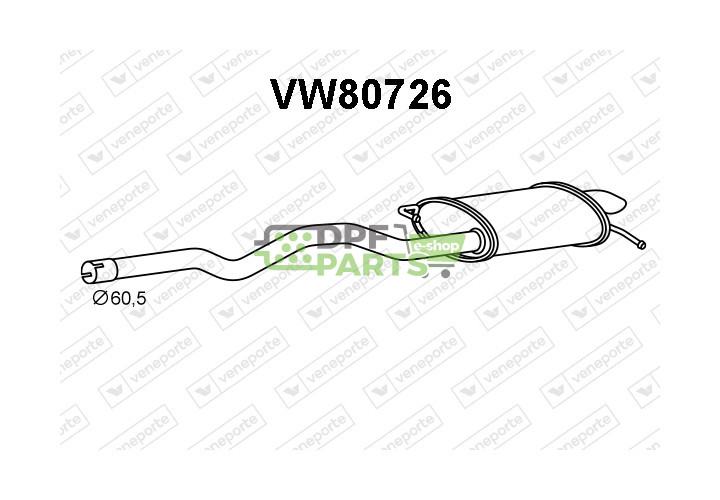 Tlumič VOLKSWAGEN - 7E0253609L-S.T 7E0253609 7H0253609AJ