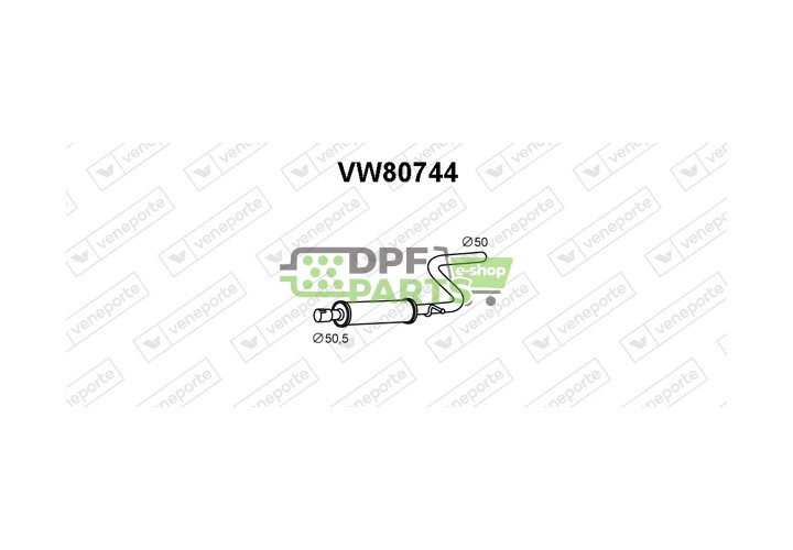 Tlumič VOLKSWAGEN - 2K0253209A