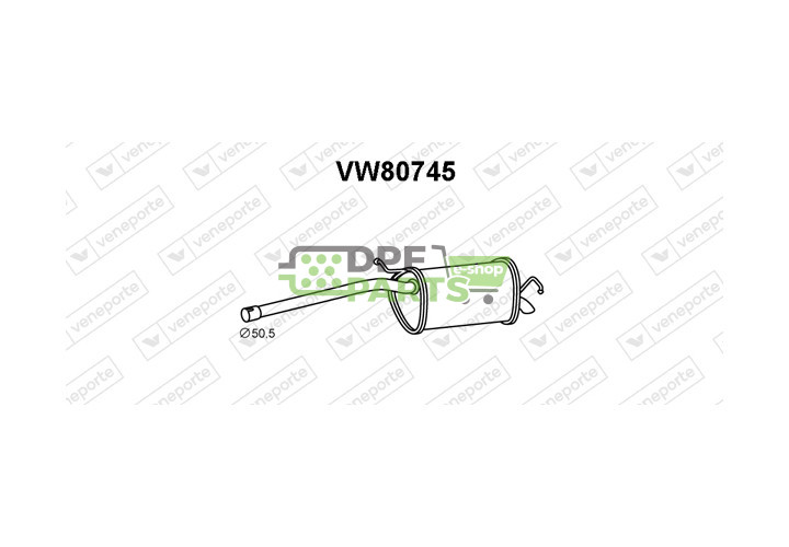 Tlumič VOLKSWAGEN - 2K0253609A 2K0253609M