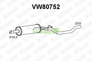 Tlumič VOLKSWAGEN - 3C0253209B 3C0253209C 3C0253209G
