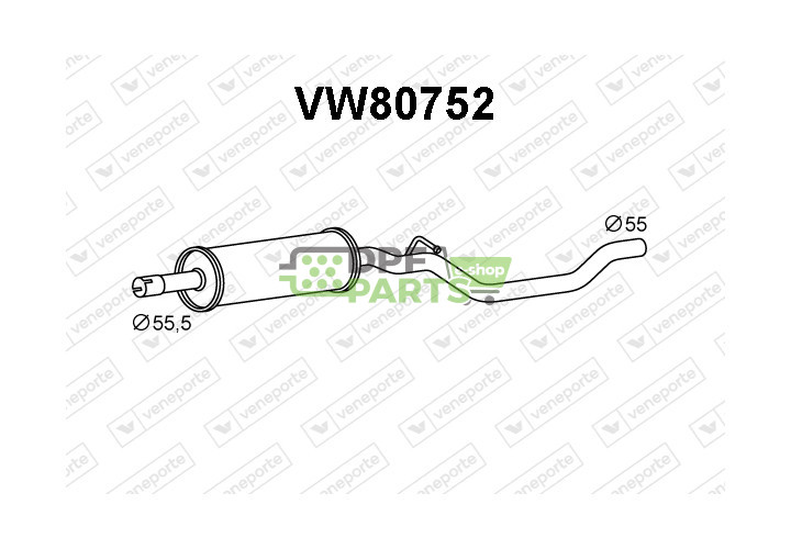 Tlumič VOLKSWAGEN - 3C0253209B 3C0253209C 3C0253209G