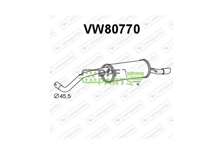 Tlumič VOLKSWAGEN - 6R6253609AG 6R6253609J JZW253609DC