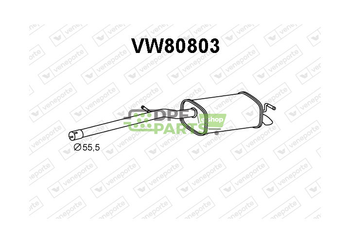 Tlumič VOLKSWAGEN - 2K3253609A 2K3253609B 2K3253609E