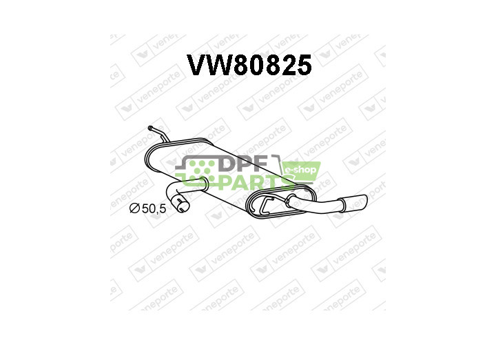 Tlumič VOLKSWAGEN - 5G6253609K 5G6253609Q JZW253609EH
