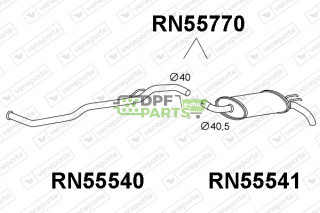 Tlumič RENAULT - 7700424778-TWO PARTS 7700821226-TWO PARTS 8200716711-TWO PARTS
