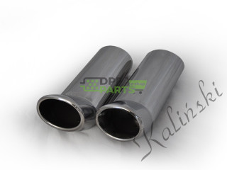 Końcówki ozdobne układu wydechowego / owalna  fi 65x101 / ścięcie pod kątem 30°