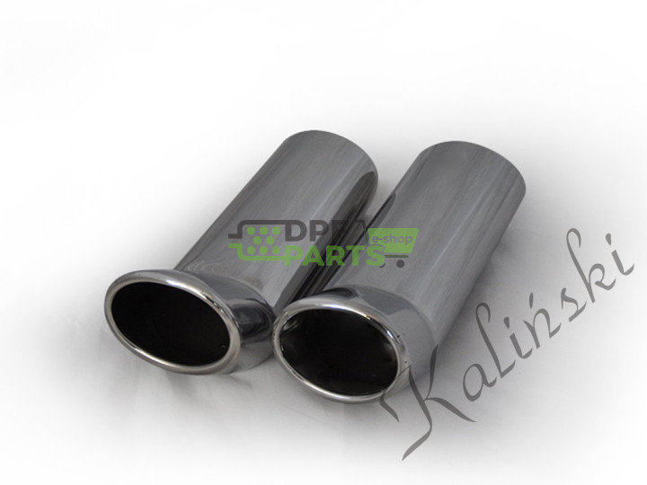 Końcówki ozdobne układu wydechowego / owalna  fi 65x101 / ścięcie pod kątem 30°