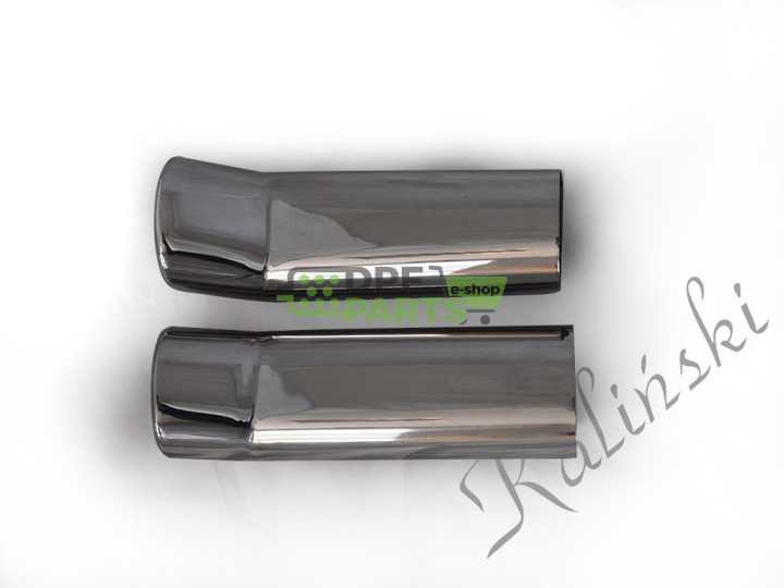 Końcówki ozdobne układu wydechowego / owalna  fi 65x101 / ścięcie pod kątem 30°