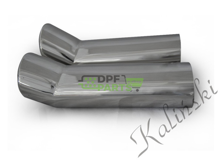 Końcówki ozdobne układu wydechowego / owalna  fi 65x101 / ścięcie pod kątem 30°