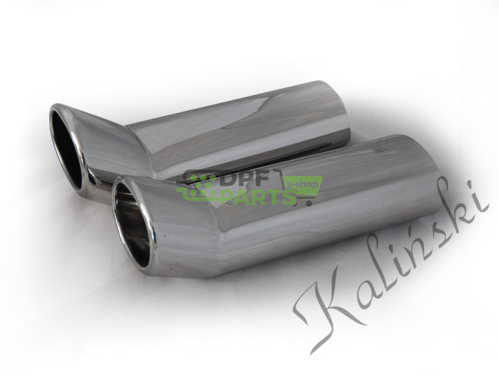 Końcówki ozdobne układu wydechowego / owalna  fi 69x84 / ścięcie pod kątem 35°