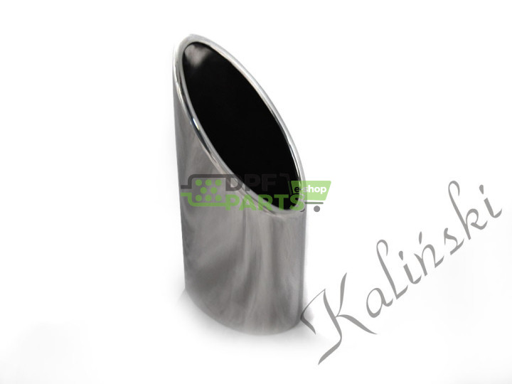 Końcówki ozdobne układu wydechowego / owalna  fi 69x84 / ścięcie pod kątem 35°