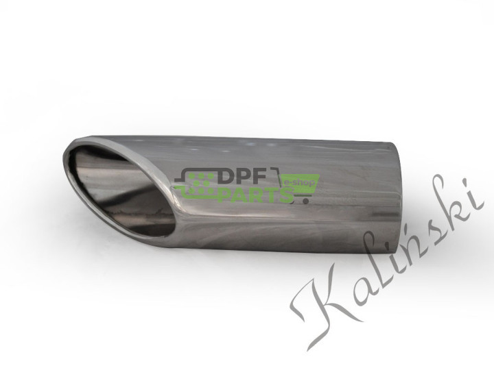 Końcówki ozdobne układu wydechowego / owalna  fi 69x84 / ścięcie pod kątem 35°