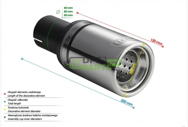 Końcówka / Nakładka Ulter uniwersalna fi80x80