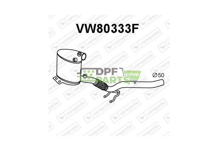 Filtry pevných částic DPF SEAT / SKODA / VOLKSWAGEN - 6R0254700PX JZW254702BX 